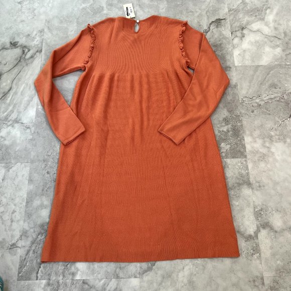 Vignette Womens Size Large L‎ Sweater Dress Orange Mia Dress - Picture 2 of 3